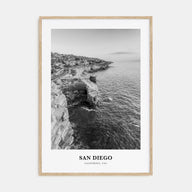San Diego Portrait B&W No 4 Poster