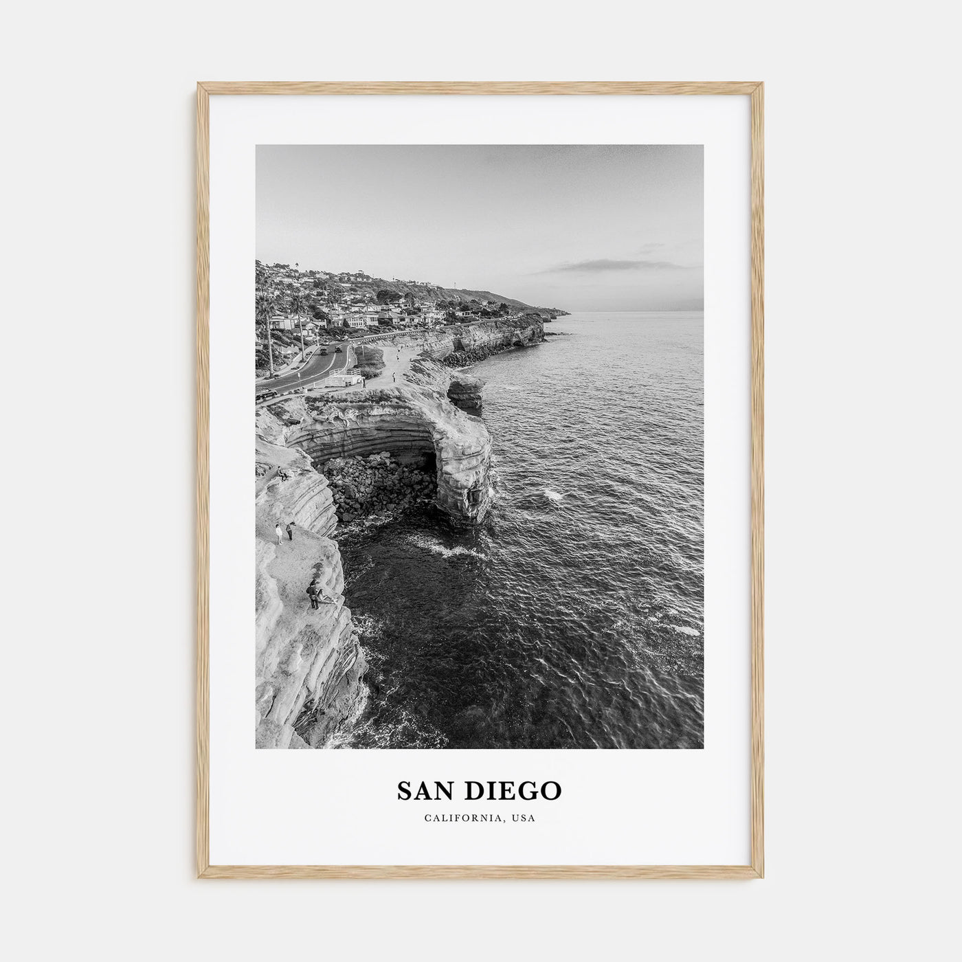 San Diego Portrait B&W No 4 Poster