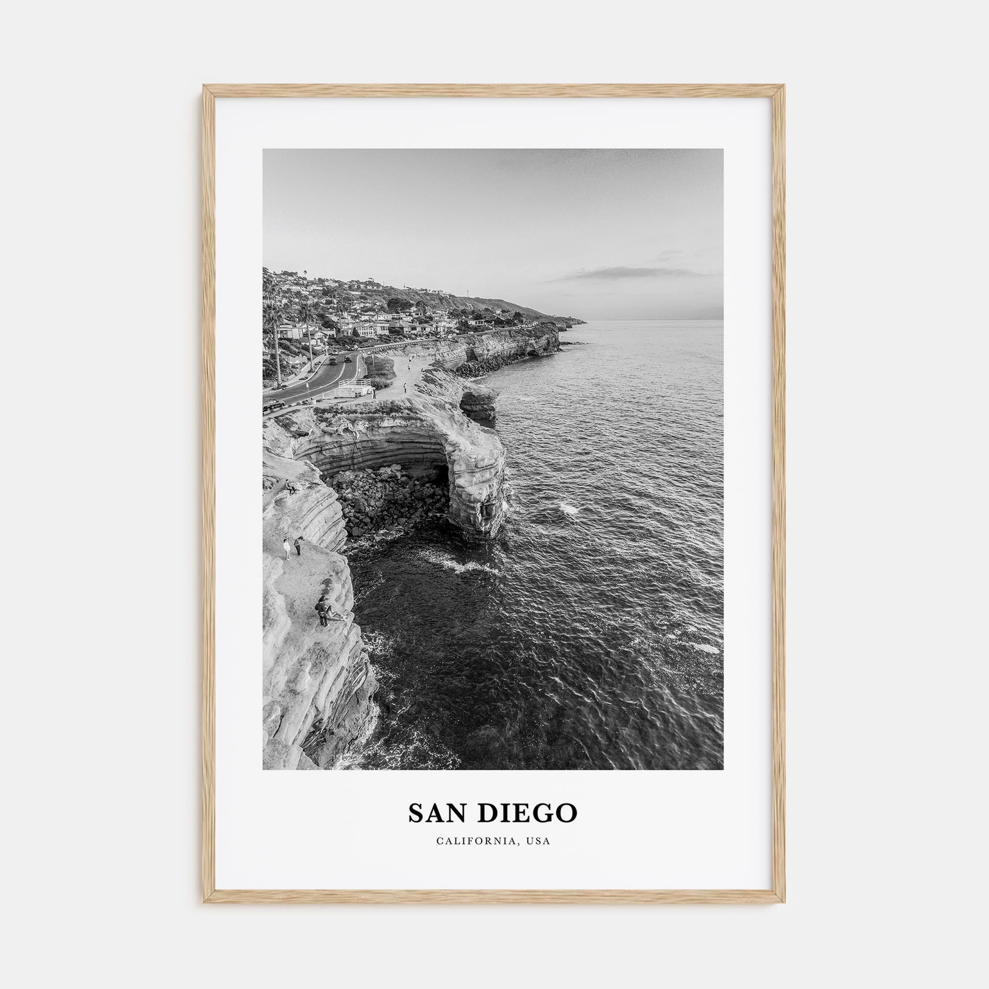 San Diego Portrait B&W No 4 Poster