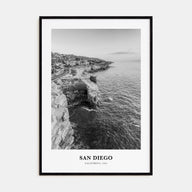 San Diego Portrait B&W No 4 Poster