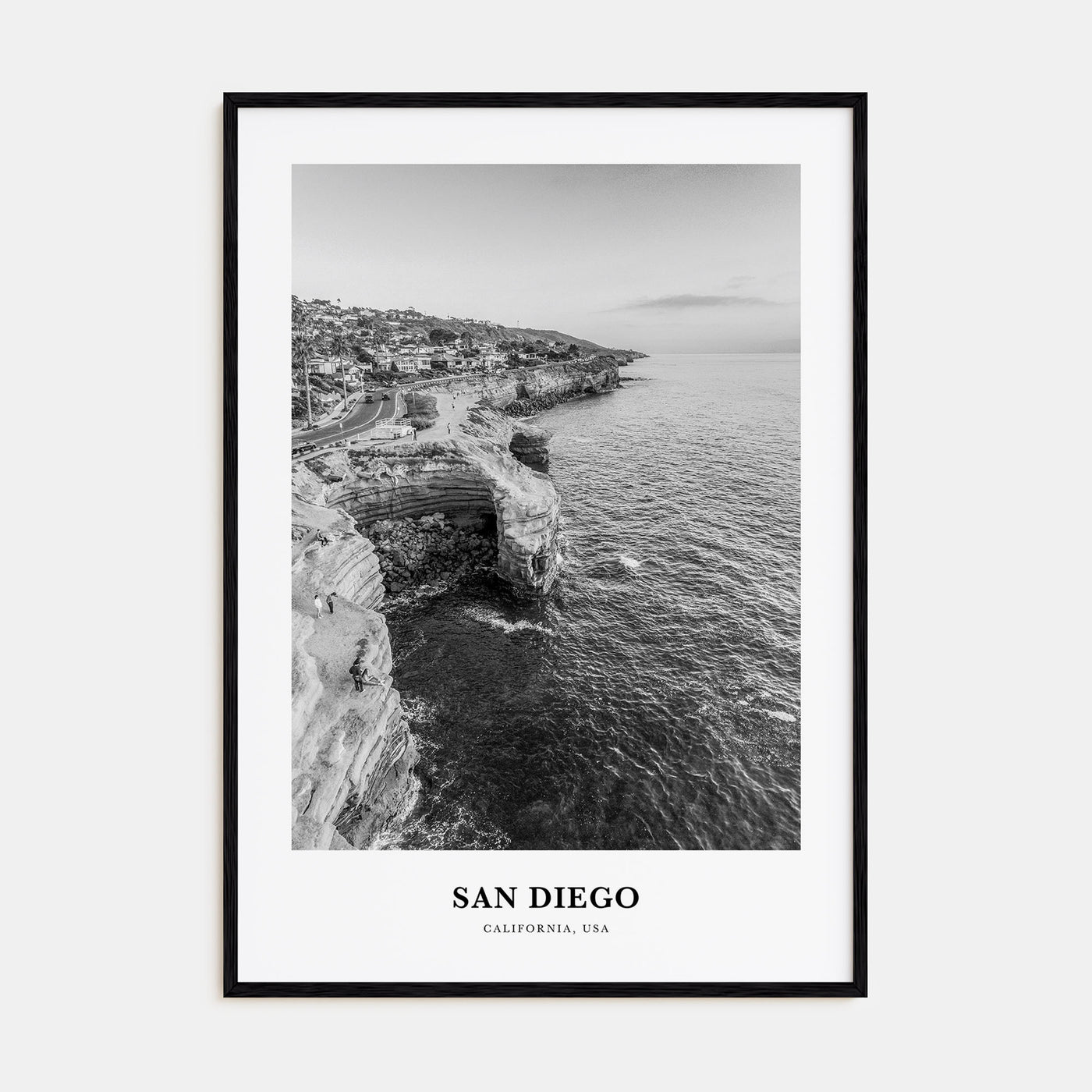 San Diego Portrait B&W No 4 Poster