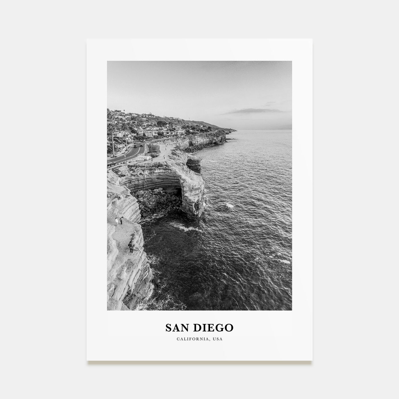 San Diego Portrait B&W No 4 Poster