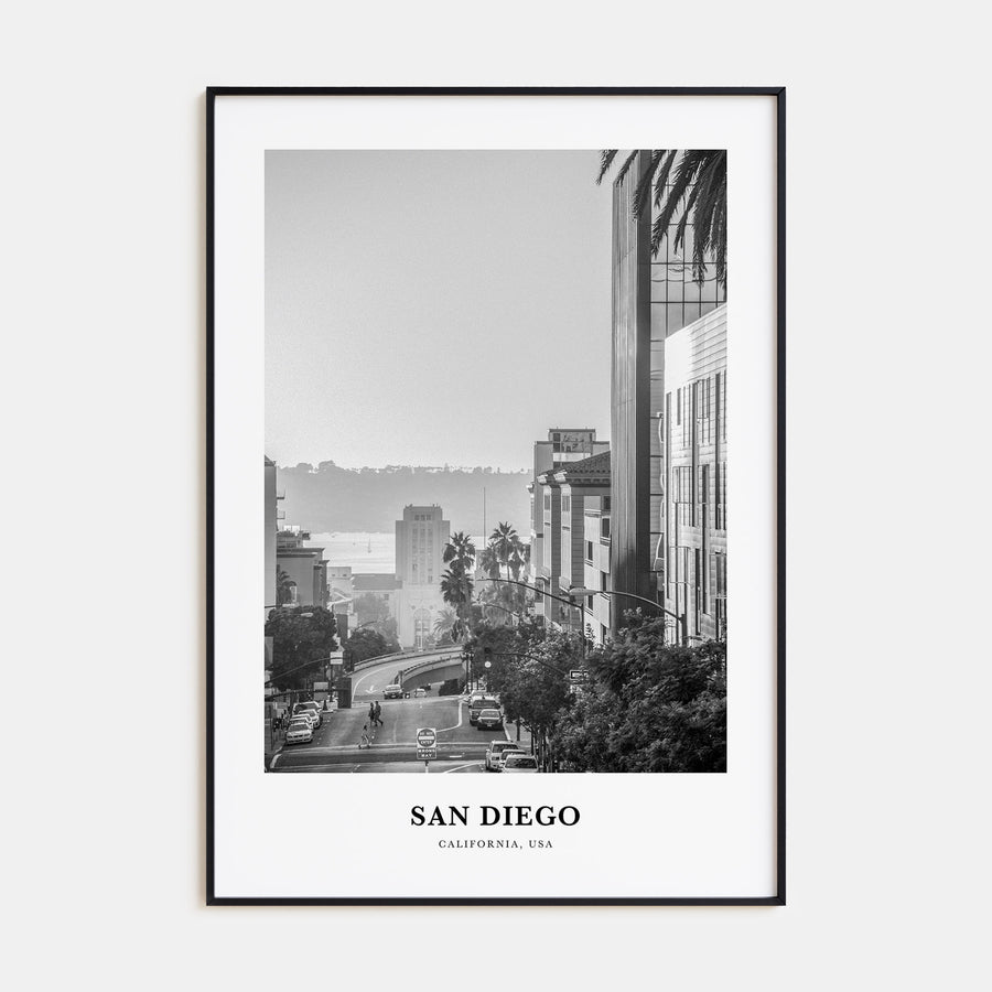 San Diego Portrait B&W No 5 Poster