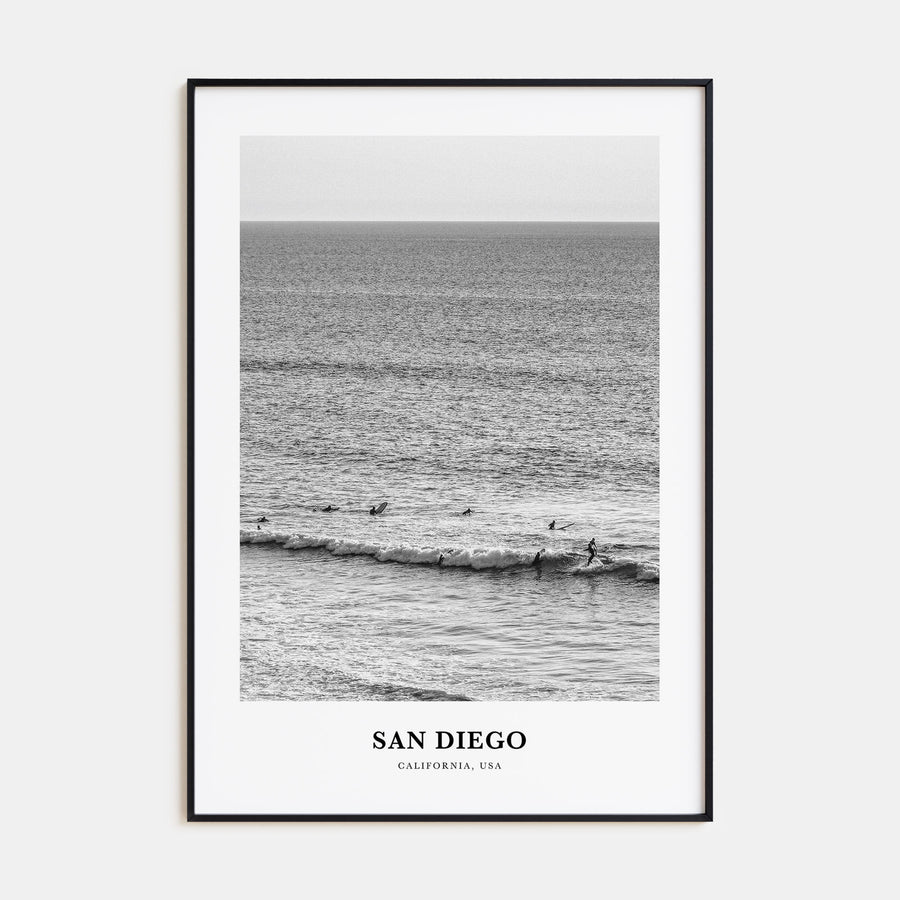 San Diego Portrait B&W No 7 Poster