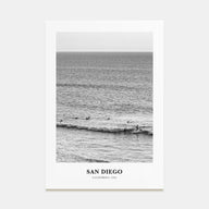 San Diego Portrait B&W No 7 Poster