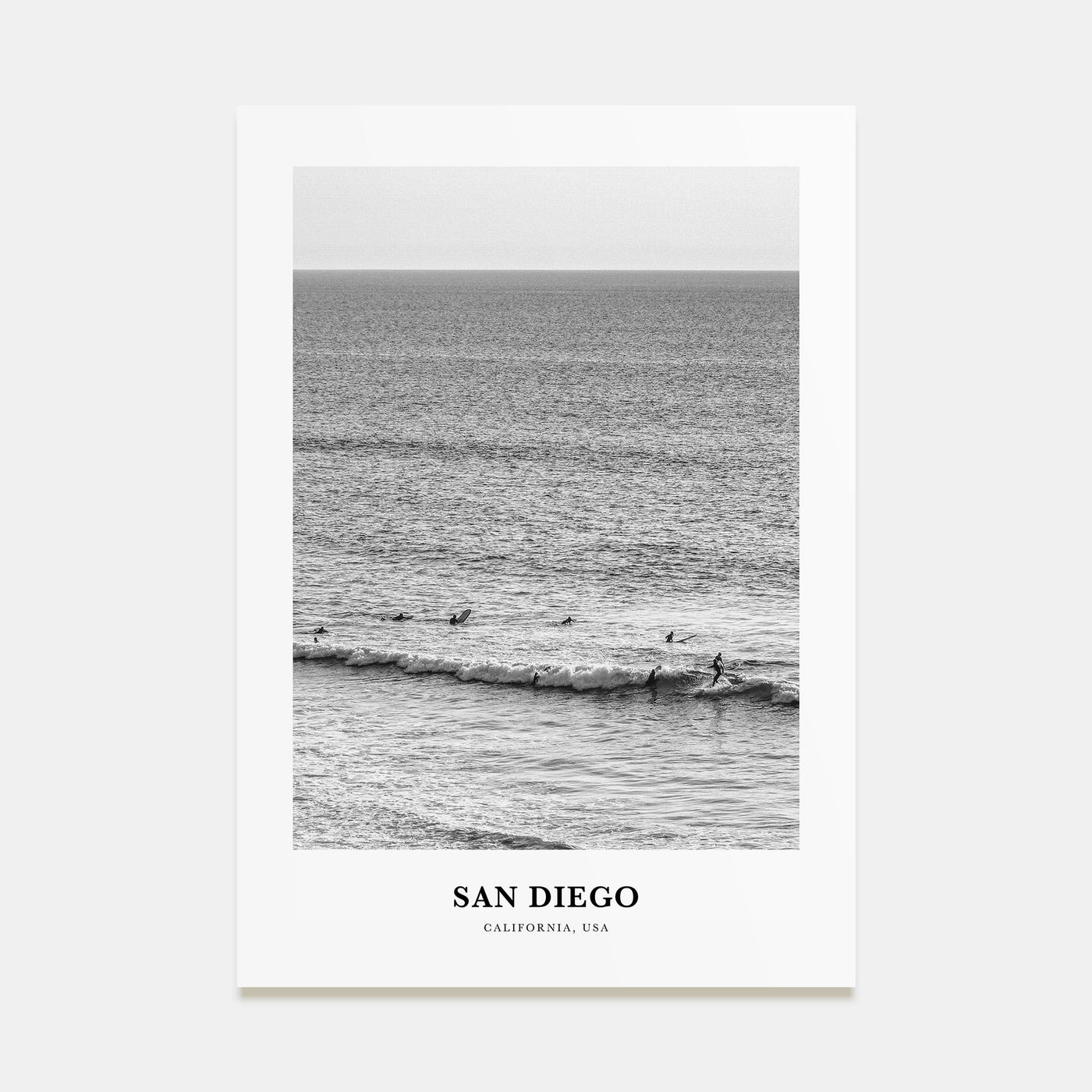 San Diego Portrait B&W No 7 Poster