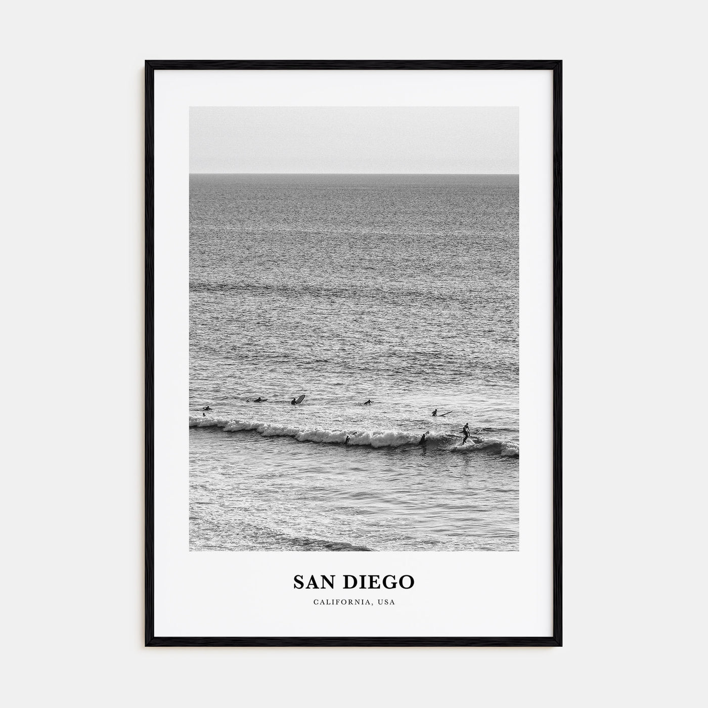 San Diego Portrait B&W No 7 Poster