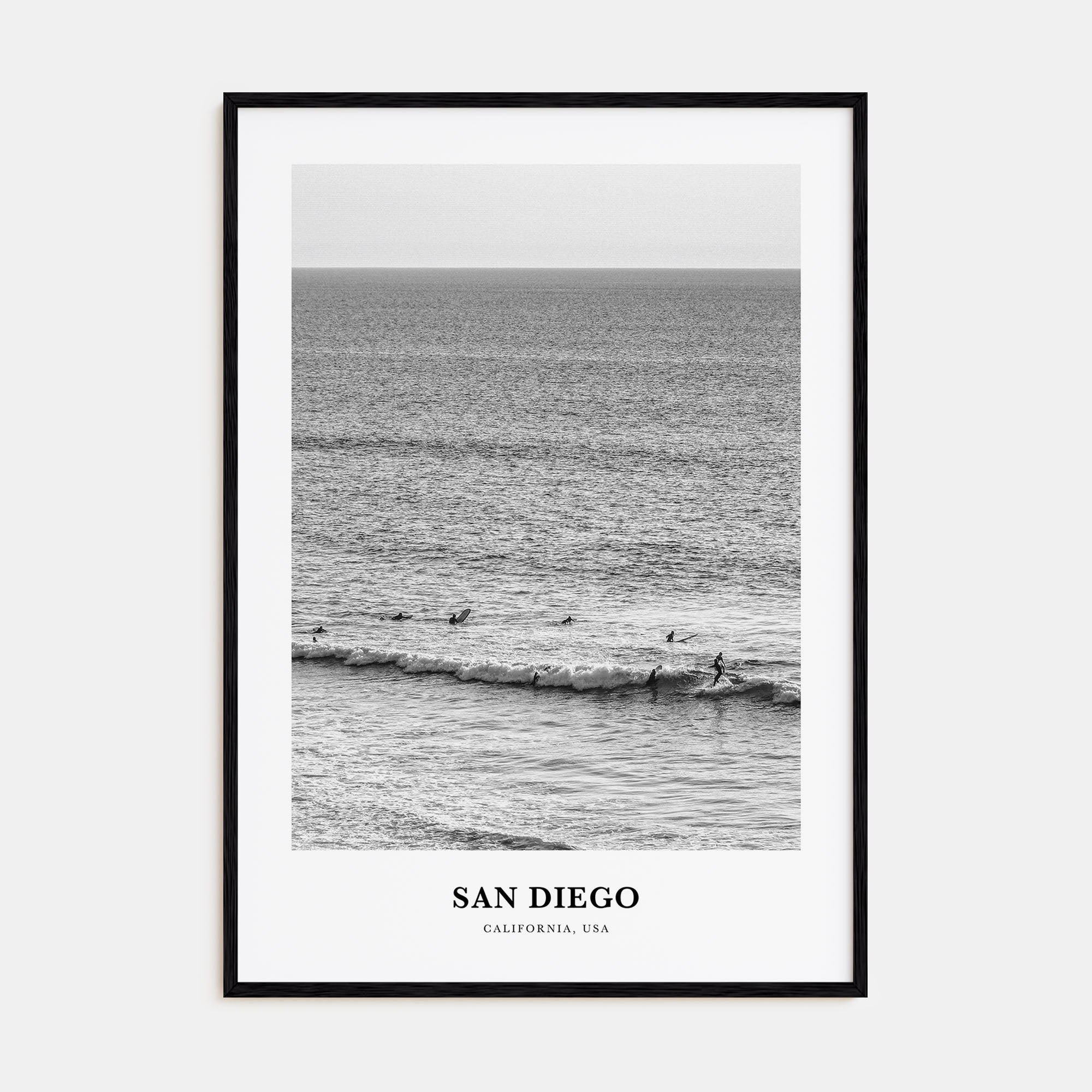 San Diego Portrait B&W No 7 Poster