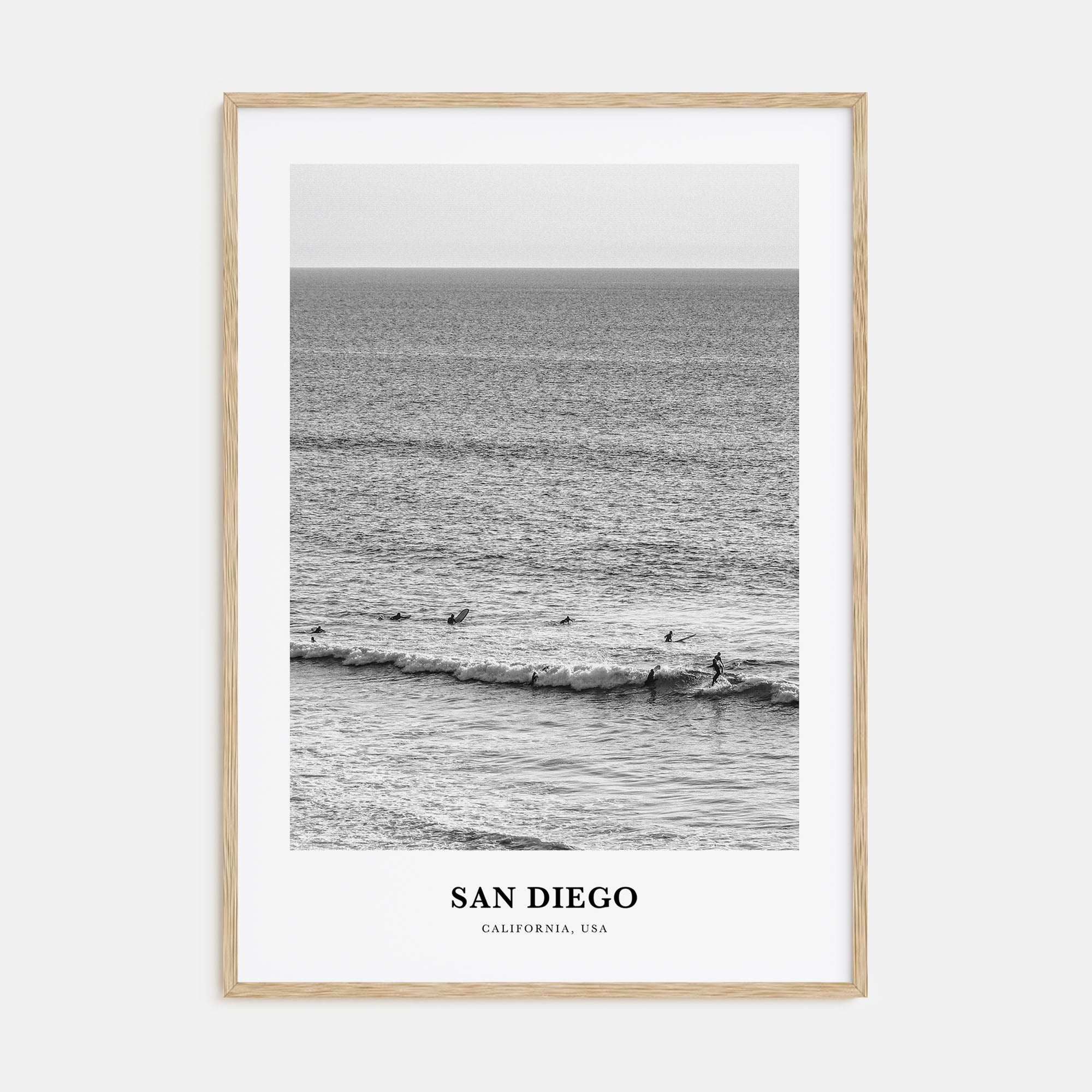 San Diego Portrait B&W No 7 Poster