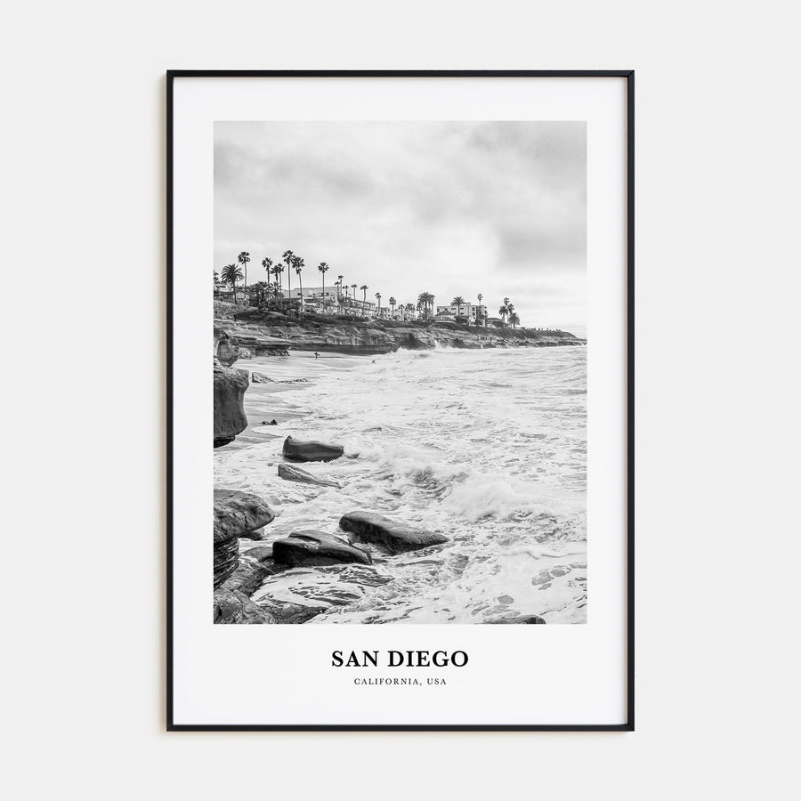 San Diego Portrait B&W No 8 Poster