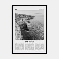 San Diego Travel B&W No 2 Poster