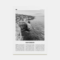 San Diego Travel B&W No 2 Poster