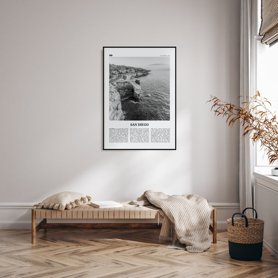 San Diego Travel B&W No 2 Poster