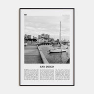 San Diego Travel B&W No 3 Poster