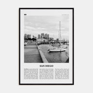 San Diego Travel B&W No 3 Poster