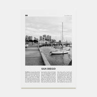 San Diego Travel B&W No 3 Poster
