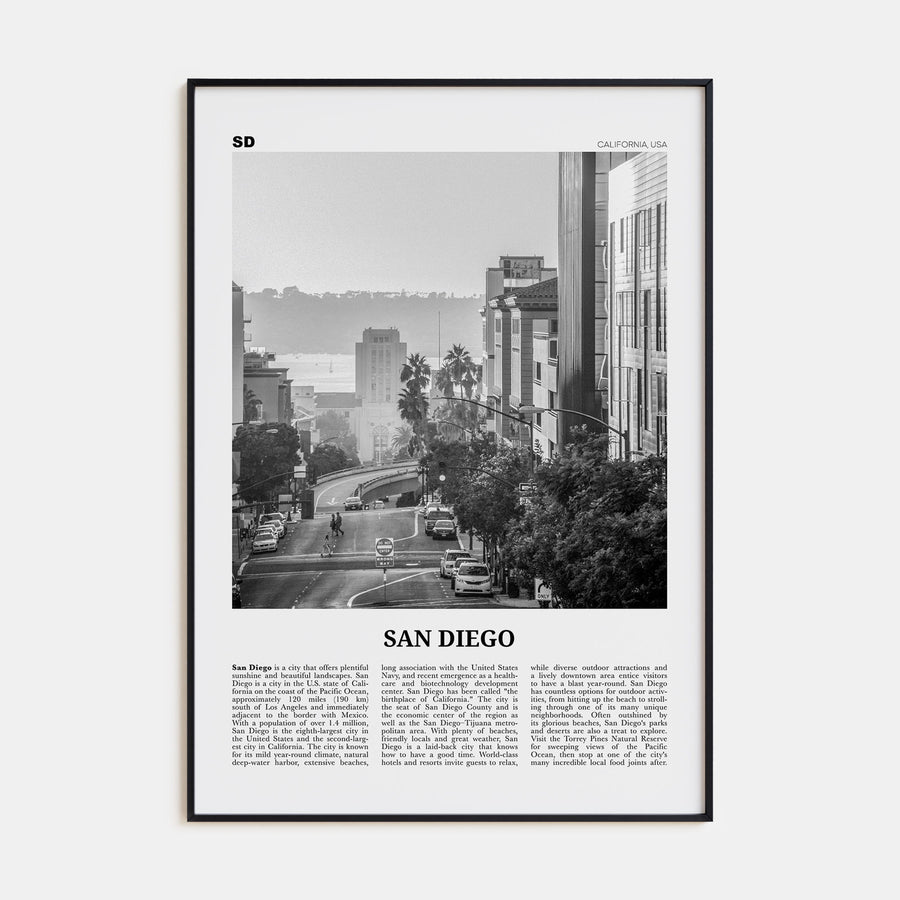 San Diego Travel B&W No 5 Poster