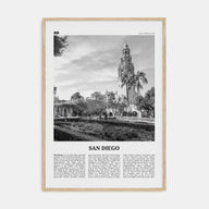 San Diego Travel B&W No 9 Poster