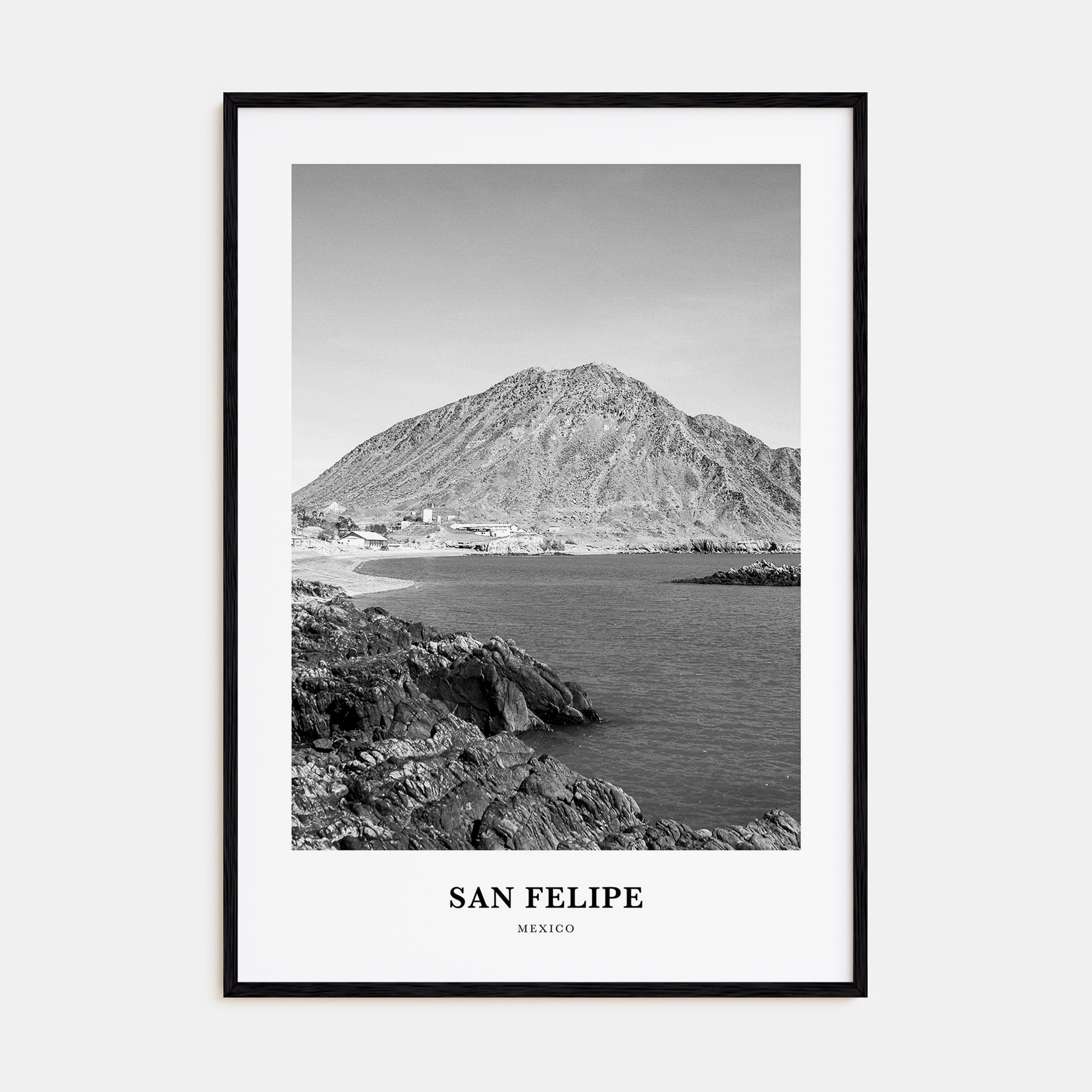 San Felipe Portrait B&W Poster