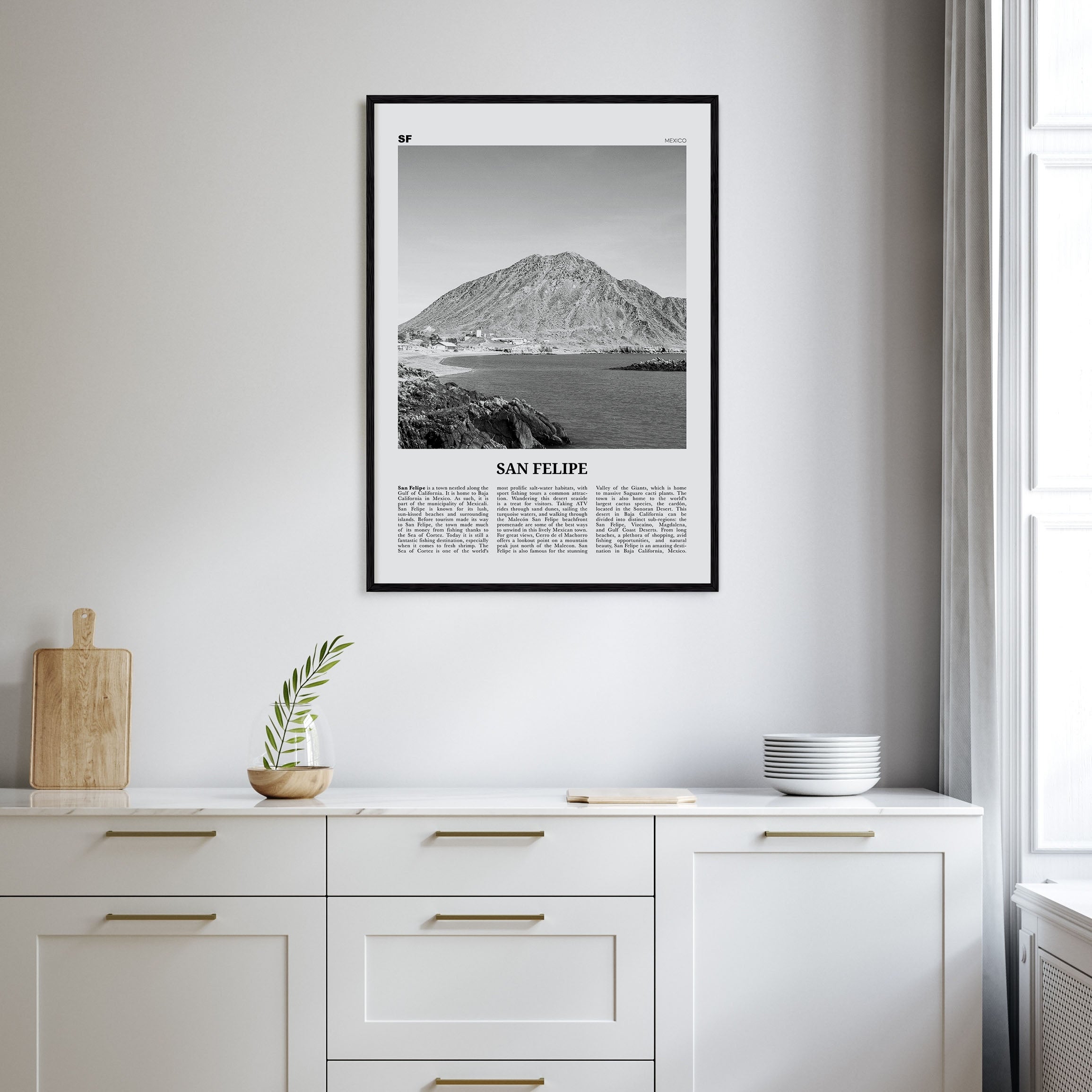 San Felipe Travel B&W Poster