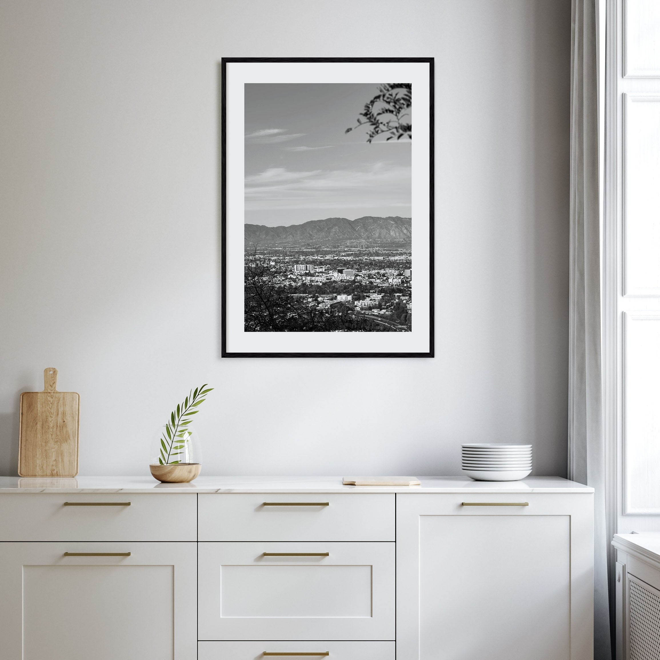 San Fernando Valley Photo B&W Poster