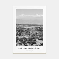 San Fernando Valley Portrait B&W Poster