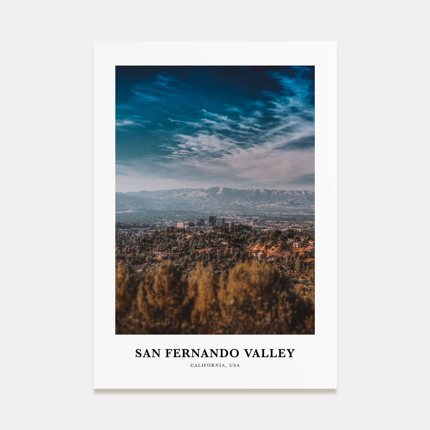 San Fernando Valley Portrait Color No 3 Poster