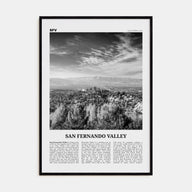San Fernando Valley Travel B&W No 2 Poster