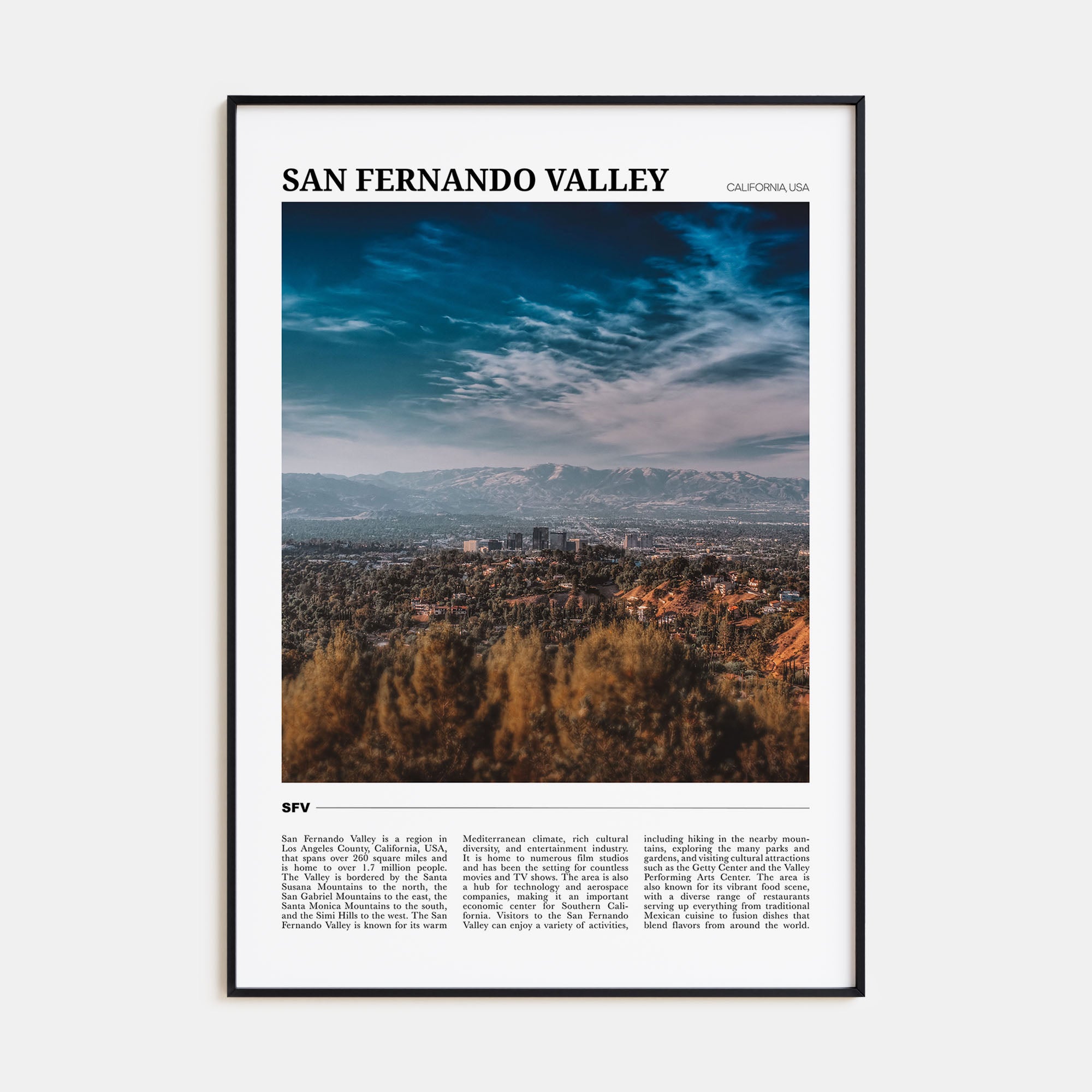 San Fernando Valley Travel Color No 2 Poster