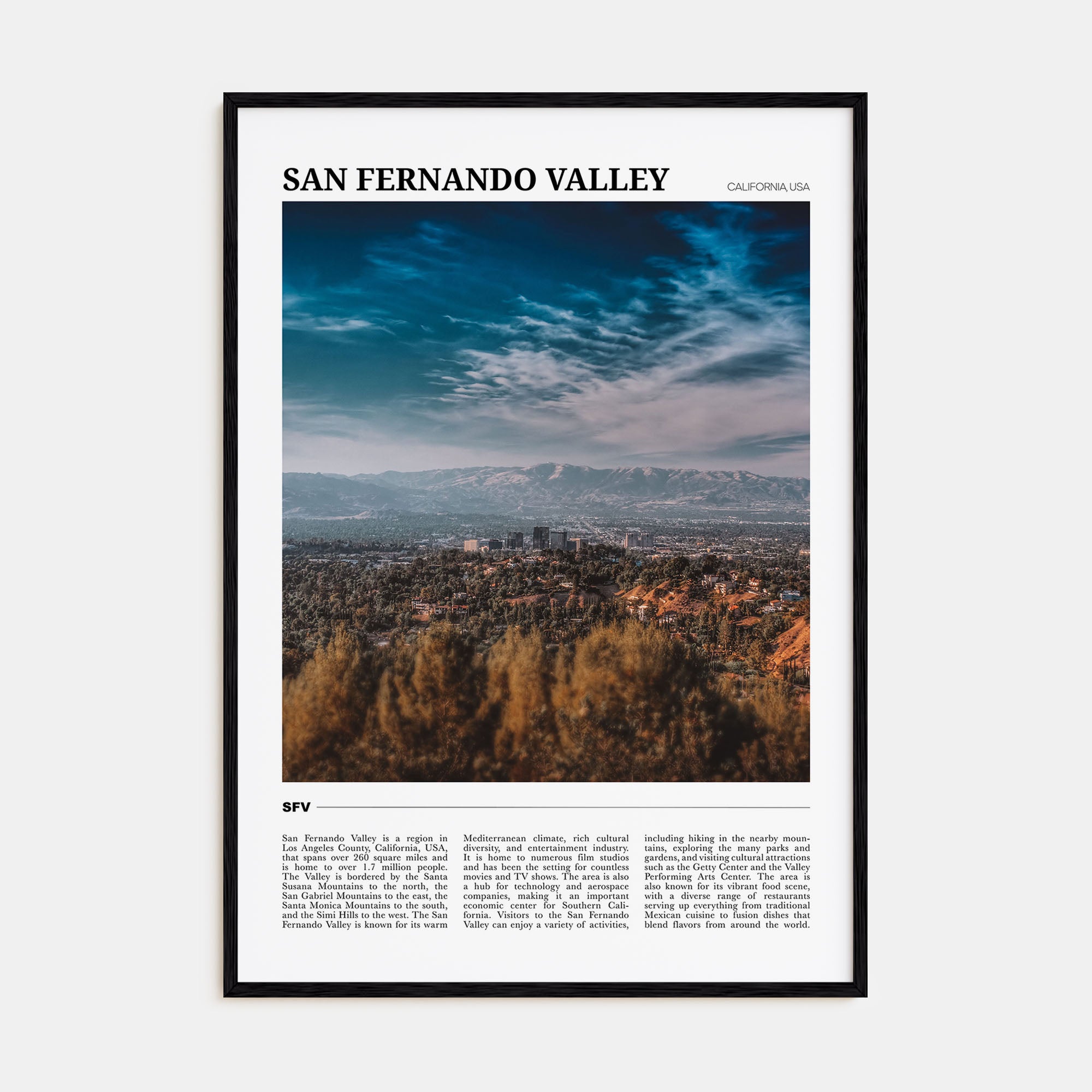 San Fernando Valley Travel Color No 2 Poster