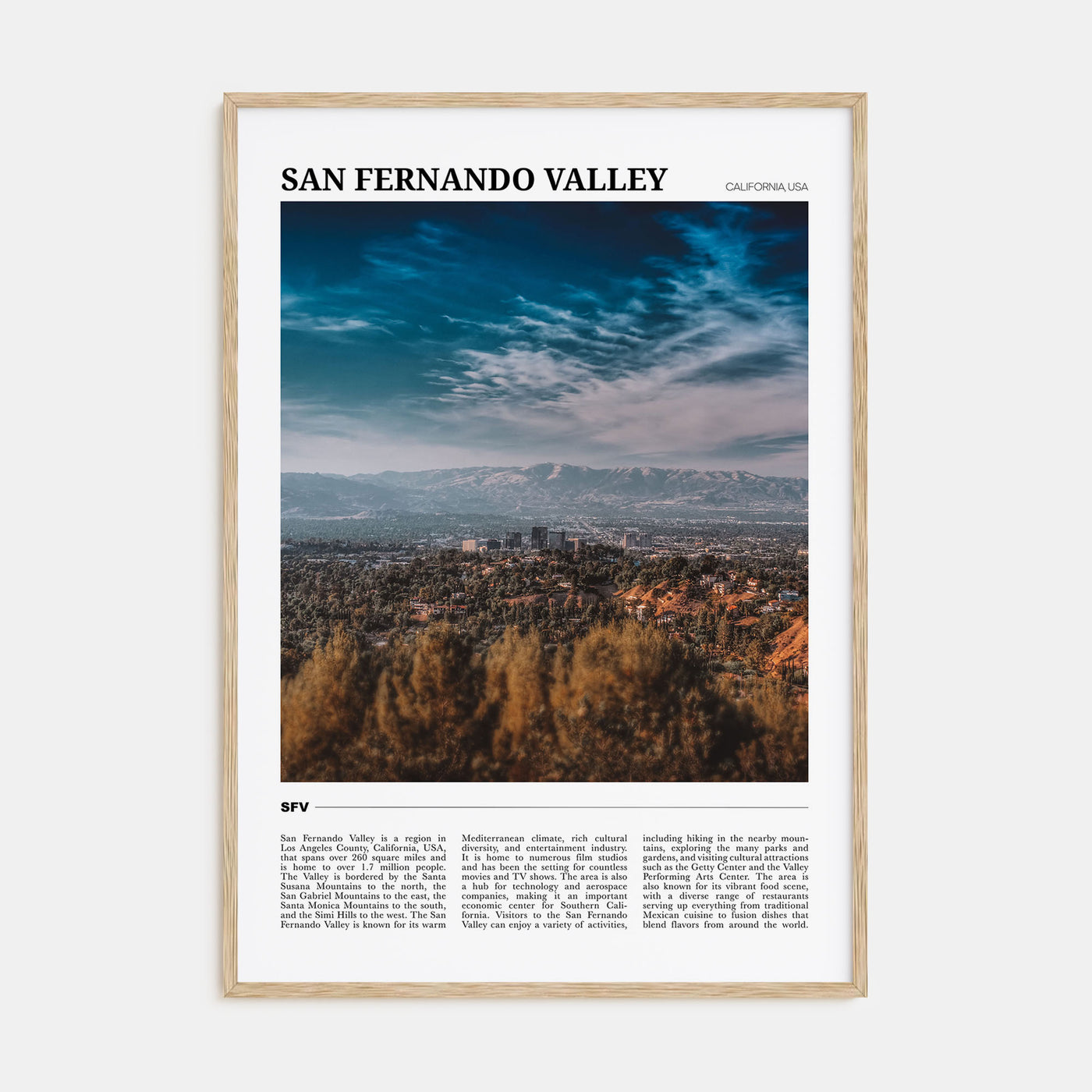 San Fernando Valley Travel Color No 2 Poster
