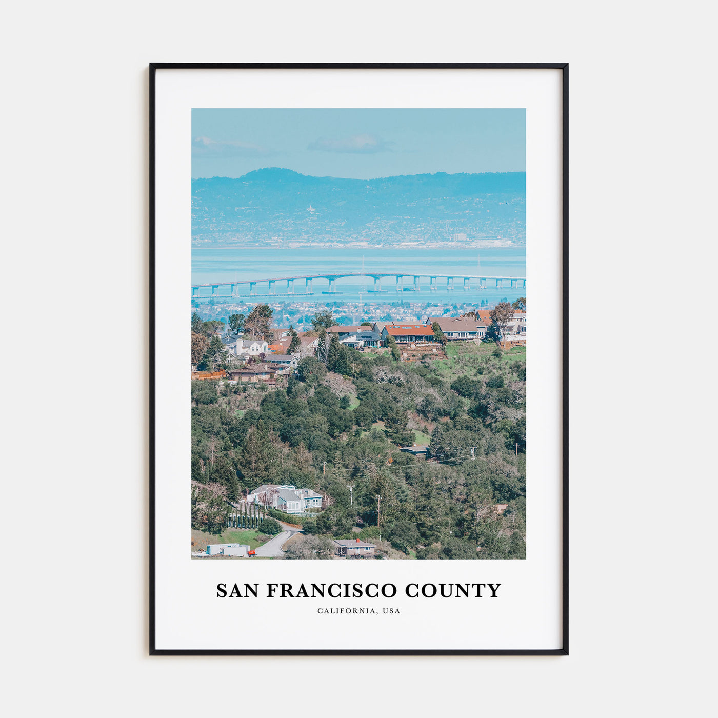 San Francisco County Portrait Color Poster
