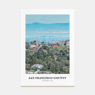 San Francisco County Portrait Color Poster