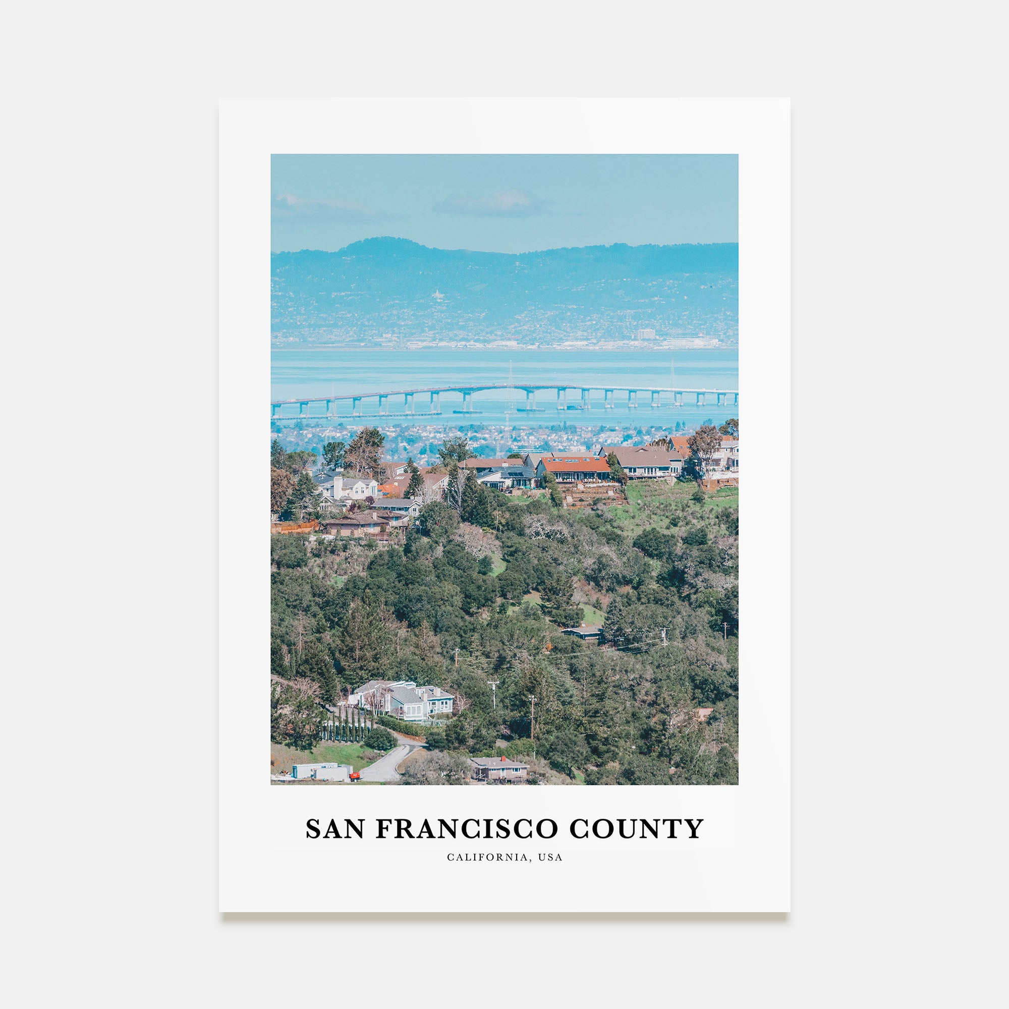 San Francisco County Portrait Color Poster