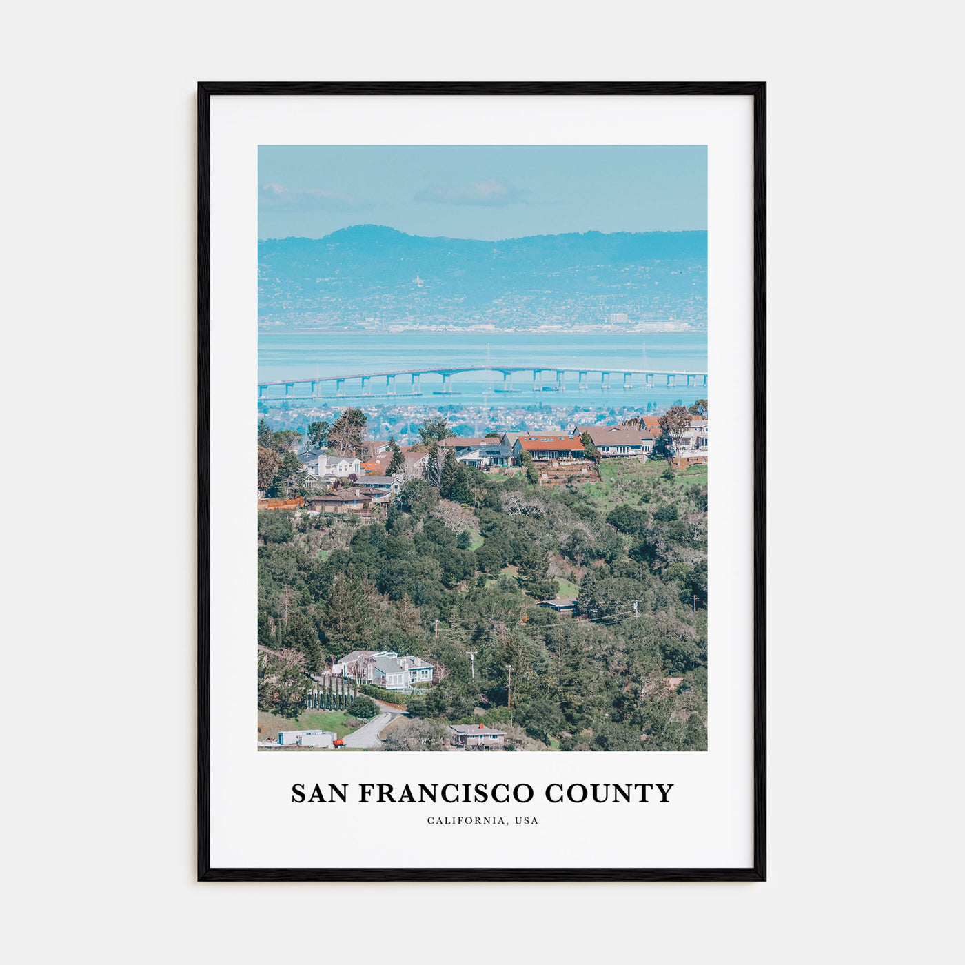 San Francisco County Portrait Color Poster