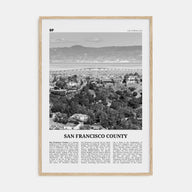 San Francisco County Travel B&W Poster