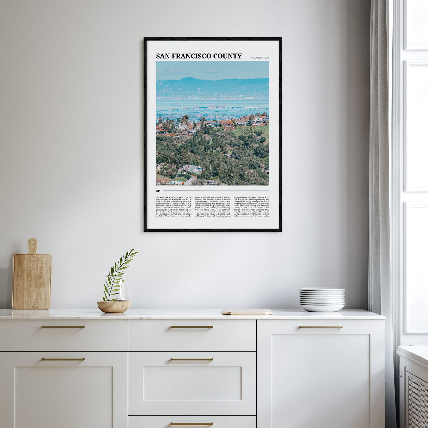 San Francisco County Travel Color Poster
