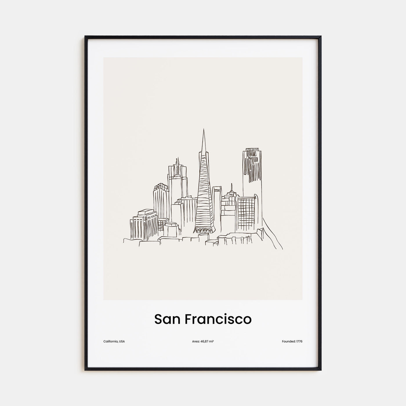 San Francisco Drawn No 1 Poster