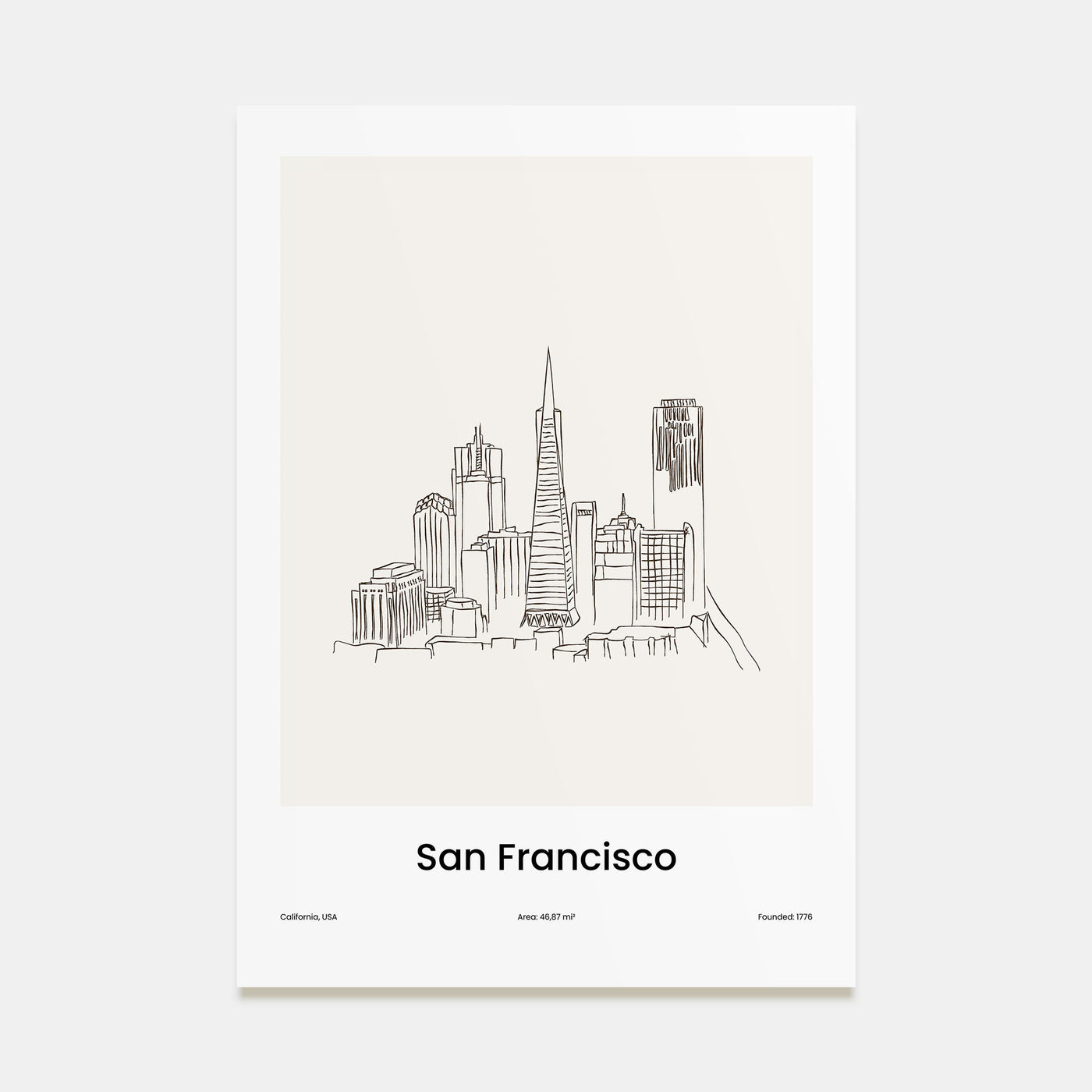San Francisco Drawn No 1 Poster
