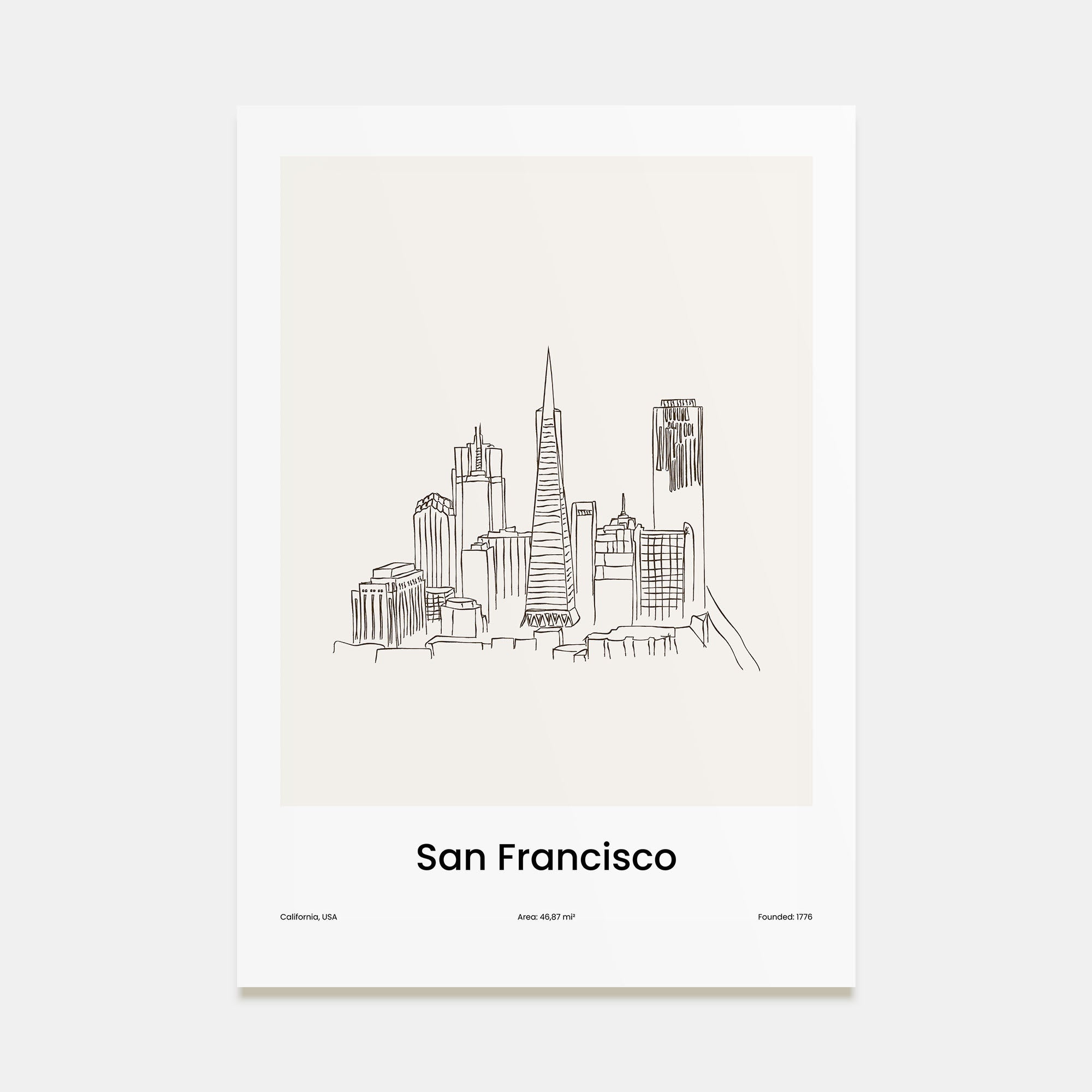 San Francisco Drawn No 1 Poster