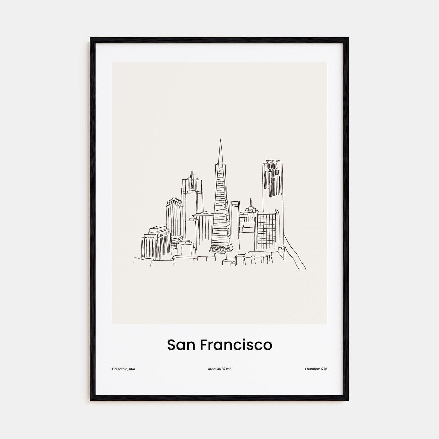 San Francisco Drawn No 1 Poster