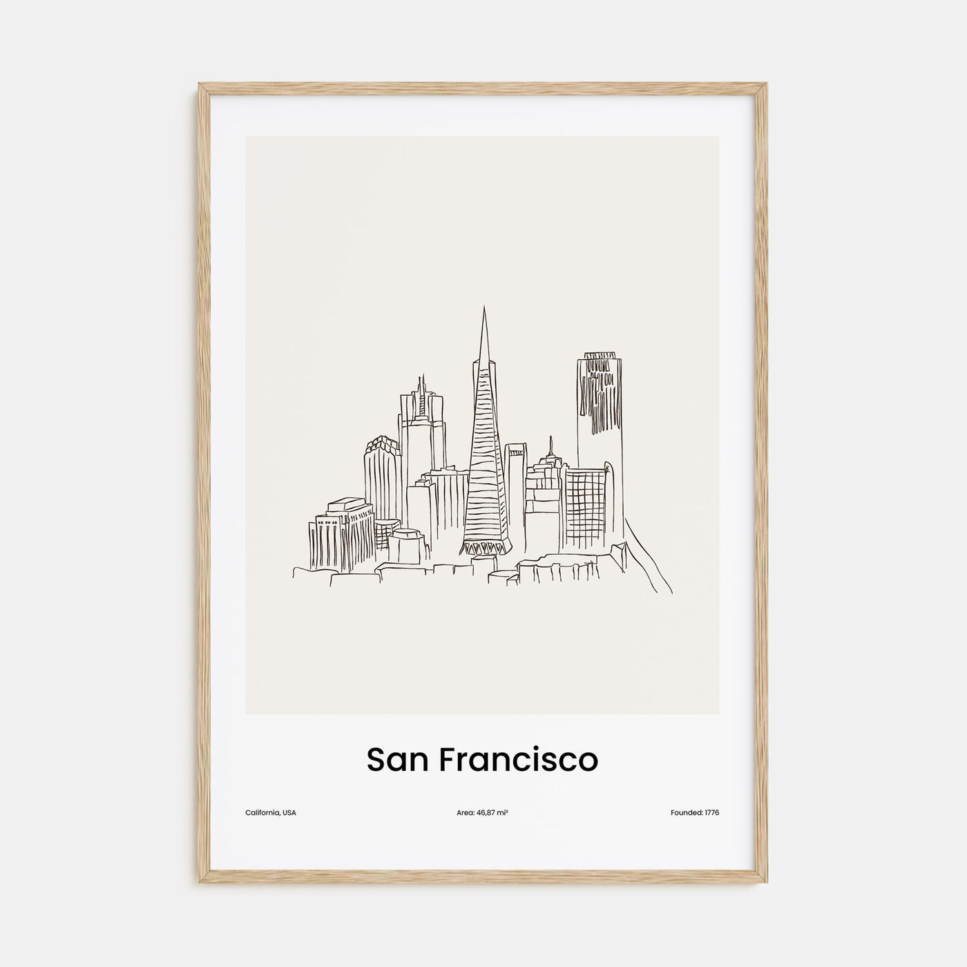San Francisco Drawn No 1 Poster