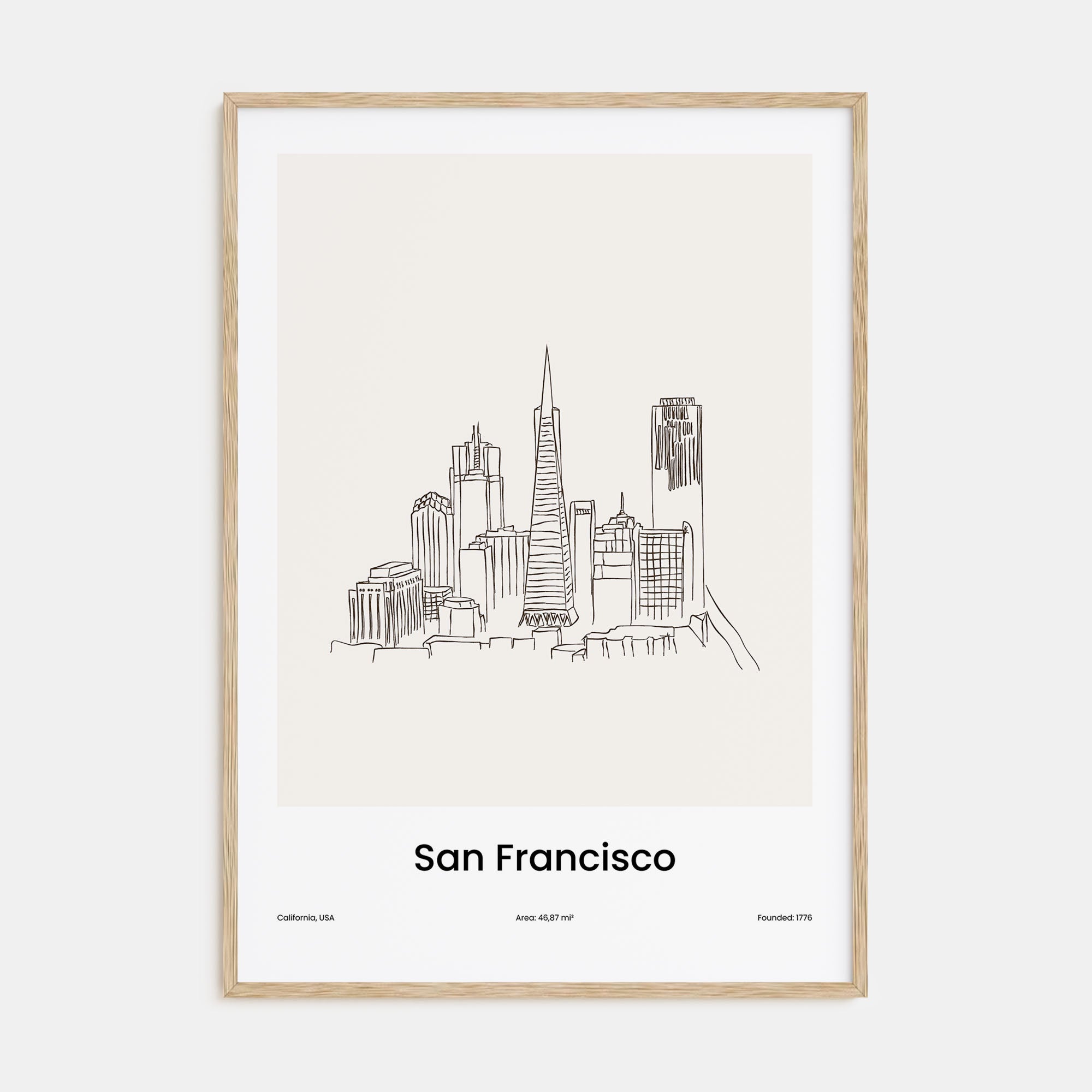 San Francisco Drawn No 1 Poster