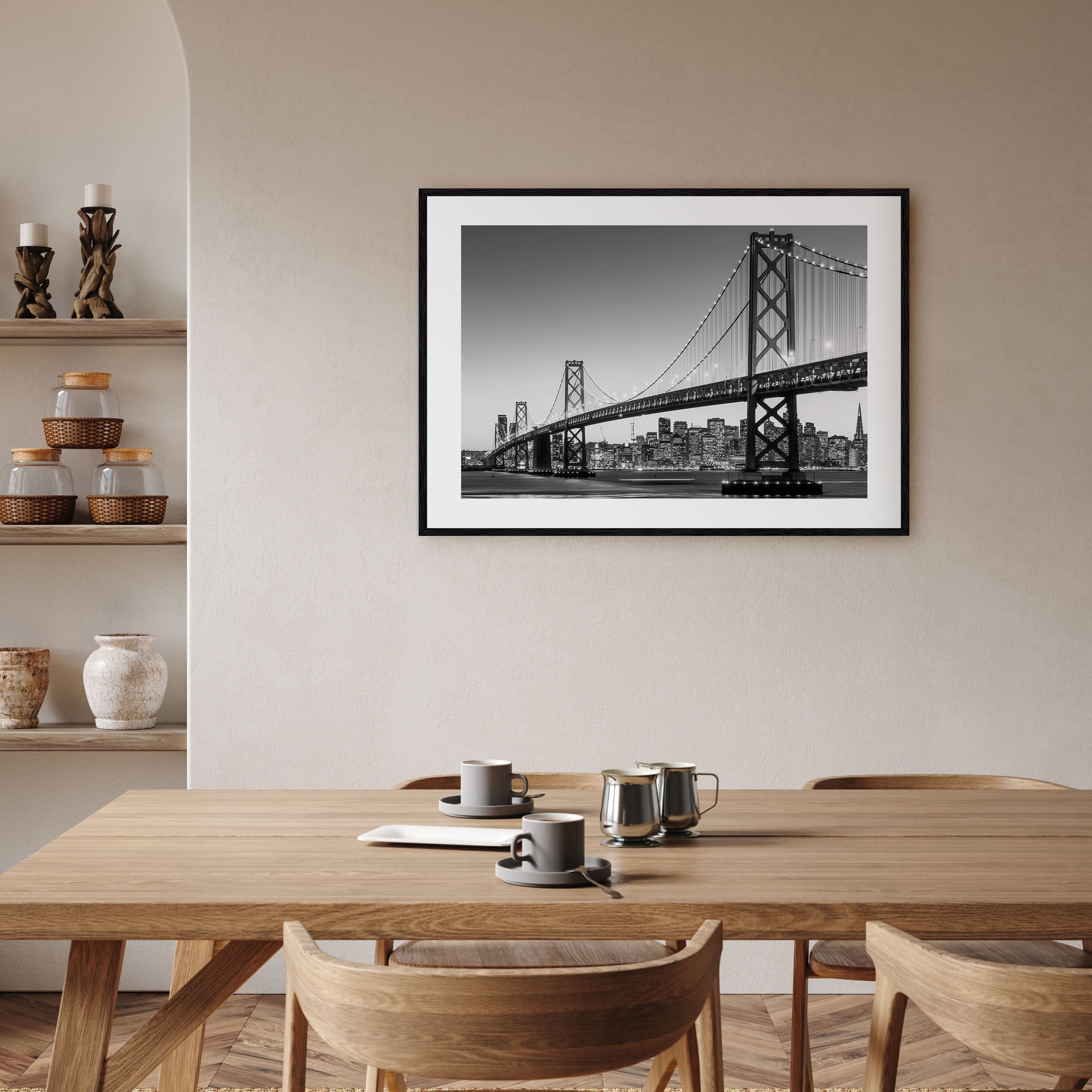 San Francisco Landscape B&W No 1 Poster