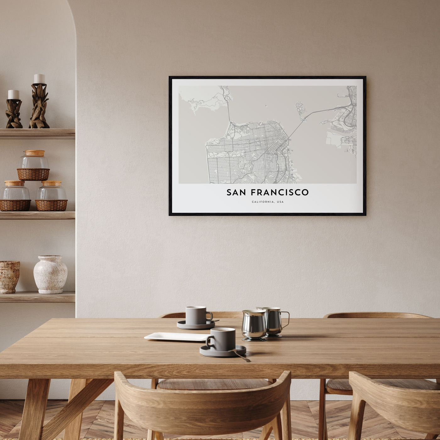 San Francisco Map Landscape Poster