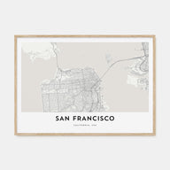 San Francisco Map Landscape Poster