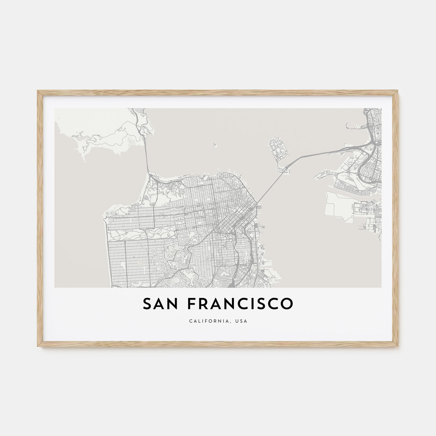 San Francisco Map Landscape Poster