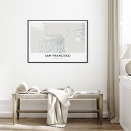 San Francisco Map Landscape Poster