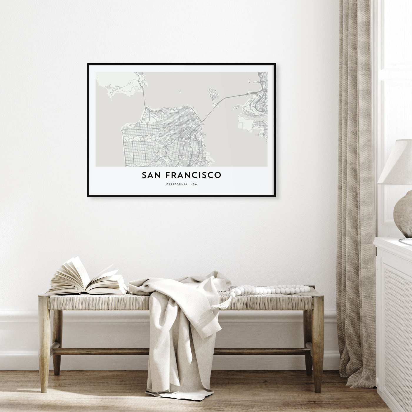 San Francisco Map Landscape Poster