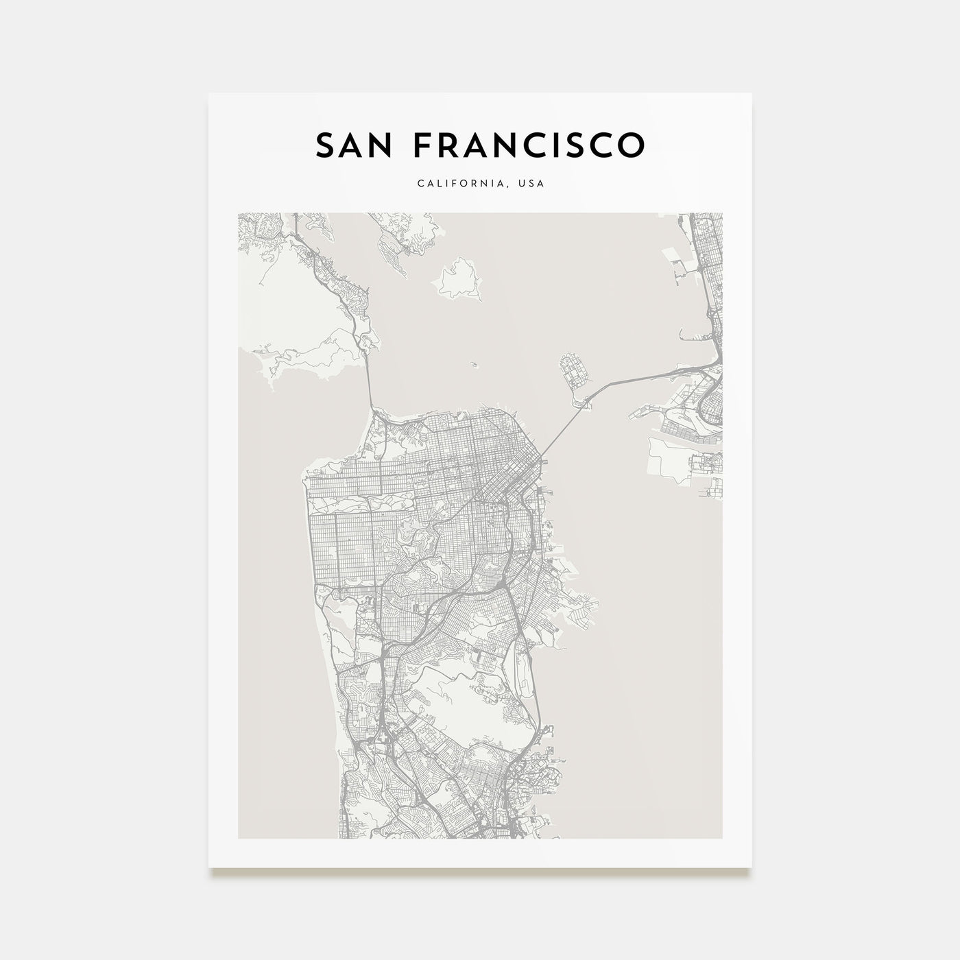 San Francisco Map Portrait Poster